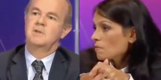 Priti Patel: Home secretary's argument for death penalty shredded by Ian Hislop | indy100