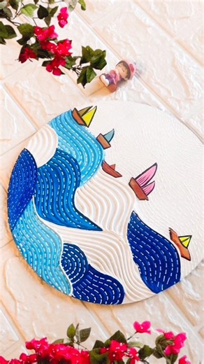 Row, row, row your boat Texture Art - DIY #textureart #cutedecor #cuteart #boat #boatpainting #texture #texturedpainting #texturedart #trending #trendingart #diy #diyreels #ceramicart #claywork #diyhomedecor #diyvideo #processvideo #trendy #trendingnow #reelsinstagram #reelsviral #artreelsindia #bestoutofwaste #diyreels #diytutorial #freetutorial #trending #trendingnow #trendingreels | The Art Box by Swati Jain