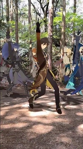 【得体が知れないぜ ! ブリキ 4/5】よくわからない森の中で 原神の鍾離とイケメン野郎たちが「ブリキノダンス」【原神 AR ダンス】