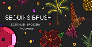 Learn To Create Sequin Brush For Digital Embroidery In Procreate | Vinita Upadhya | Skillshare