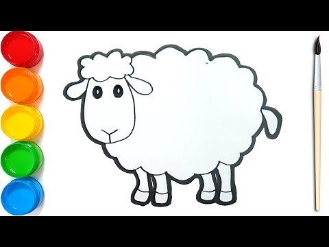 Cara Menggambar dan Mewarnai Domba dengan Mudah Coloring Pages