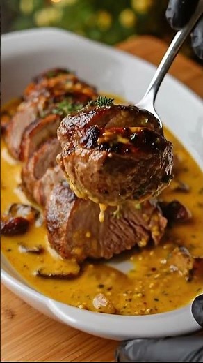 Beef Sirloin in Creamy Onion Mustard Sauce