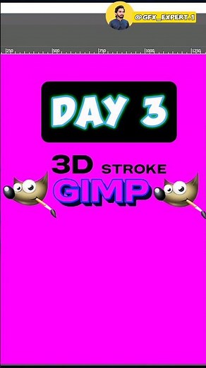 "Day 3 3D Strokes Tutorial In GIMP" 🤫 #shorts #youtubeshorts #education