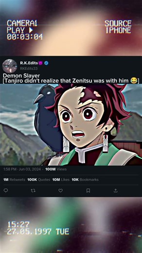 Tanjiro didn't realize that zenitsu was there 😅-{#demonslayer #viral #youtubeshorts ‪@RKEdits33‬