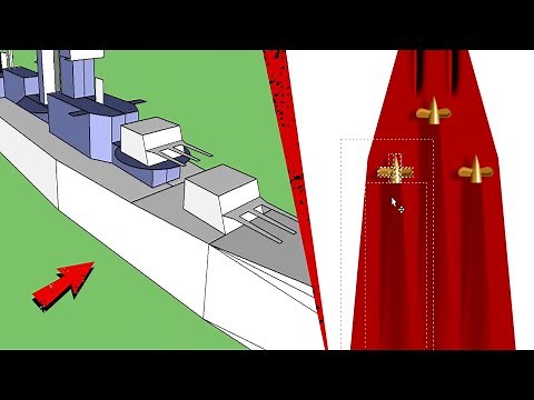 Paper battleship, process of creating papercraft ship model, 3D and Vector graphics