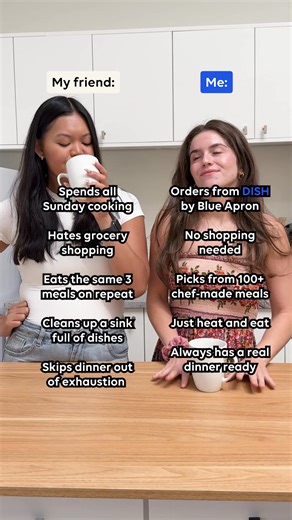 495K views | Introducing DISH by Blue Apron: Delicious and nutritious pre-made meals with no artificial colors or flavors. Your first 2 orders are 20% off—no subscription needed. | Blue Apron | Facebook