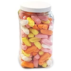 Sarah's Candy Factory 2.5 Lbs Assorted Circus Peanuts Marshmallow | Spangler Retro Candy in Jar, 40 Oz