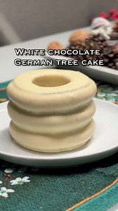 White chocolate german tree cake. Baumkuchen #treecake #cake #baumkuchen #whitechocolate #chocolate | Jomarie Yee