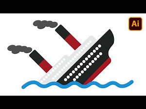 How To Draw RMS Titanic Ship || In Adobe Illustrator