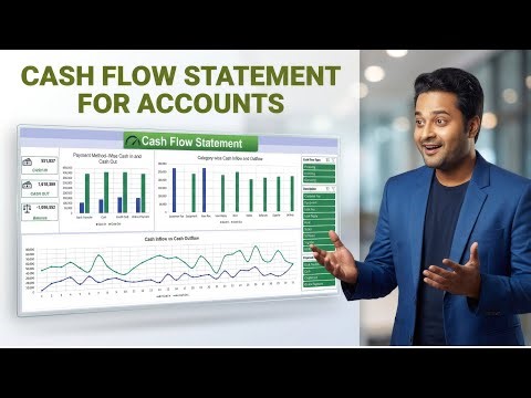 Interactive Cash Flow Statement Dashboard in Excel | Free Template (Step-by-Step)
