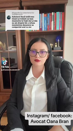 Art. 1106 Cod Civil: “Nimeni nu poate fi obligat să accepte o moştenire ce i se cuvine.” #avocat #fyp #foryou #avocatbucuresti #mostenire | Avocat & Mediator - OANA BRAN