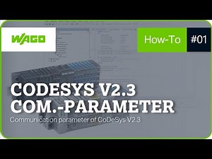 Communication Parameter of Codesys V2.3