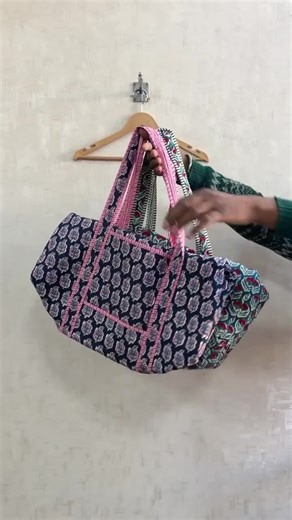 Pink Cotton Duffle Bag: Handmade Block Printed Yoga Gymnastic Bags - Etsy
