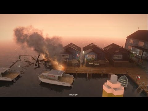 Marina Houses Burning Timelapse | Teardown