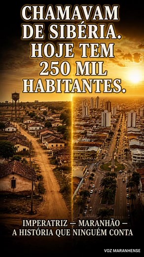 🖤 Chamavam de Sibéria Maranhense. Por causa do isolamento. Por causa do esquecimento. Em 1950 tinha apenas 5 mil habitantes. Em 1958 uma rodovia chegou. E Imperatriz respondeu virando metrópole. 🏙️ #maranhao #Imperatriz #historia #siberia #viral 📚 FONTES E REFERÊNCIAS: • Prefeitura Municipal de Imperatriz — História imperatriz.ma.gov.br/portal/imperatriz/historia.html • UFMA — Sobre Imperatriz portalpadrao.ufma.br/imperatriz • MaxMilhas — Imperatriz, a segunda maior cidade do Maranhão blog.ma