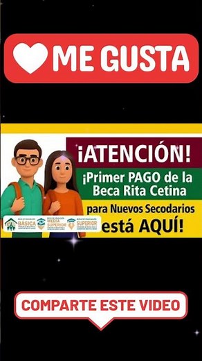 📌🎓ATTENTION! The first payment of the Rita Cetina Scholarship for new high school students is rea...