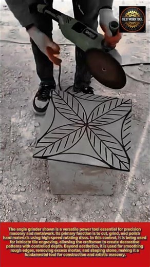 Angle Grinder work Tool with Precision Disc for Artistic Tile Engraving#worktool#tool