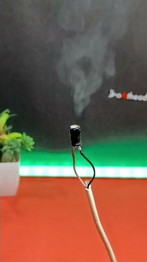 Electrolytic capacitor Explosion 💥💥 experiments / #shorts