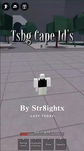 Custom Cape ID's Tsbg Vip 😭💀#roblox #cape #tsb #thestrongestbattlegrounds #vip #funny #memes #viral