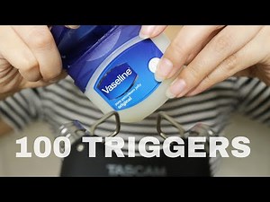 ASMR 100 Triggers in 2 minutes / Fast tingle, tapping (So Many Tingles~)