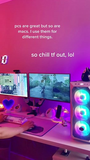 Reply to @therealchahel please get me off elitist pc gamer tik tok lol #kawaiisetup #lavendersetup #pcsetup #macsetup #videoediting #gamergirl #office