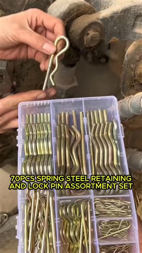 25K views · 169 reactions | NEVER LOSE A PIN. ⚙️ This 70pc Spring Steel Retaining Pin Set provides heavy-duty, self-locking security against vibration and wear. Ultimate reliability for machinery. STOCK UP NOW!  https://quickmechtools.com/products/70pcs-spring-steel-retaining-lock-pin-assortment-set #quickmechtools #fyp #LockPin #RetainingPin #Hardware #HeavyDuty #Mechanic | Quickmechtools | Facebook