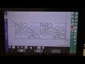 Quilt EZ Butler Filling in the BOTTOM Row of a Nested Pantograph