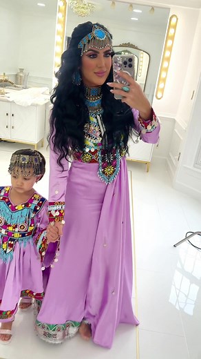 Matching Outfits for Afghan Henna Night | Mother & Daughter Fashion Fun