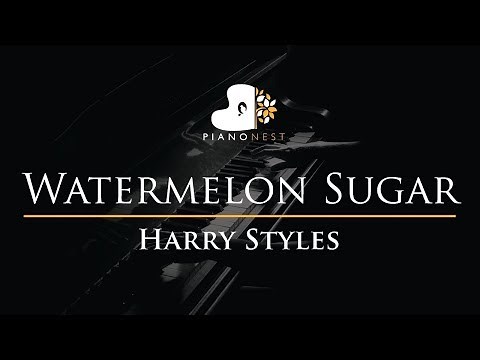 Harry Styles - Watermelon Sugar - Piano Karaoke Instrumental Cover with Lyrics