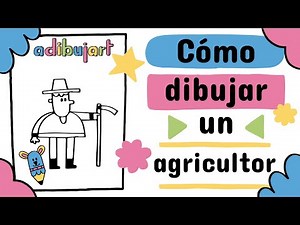 Cómo dibujar un AGRICULTOR para niños fácil y paso a paso | Tutorial de dibujo para niños👨‍🌾✏️