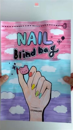 Paper Nail Blind Bag 💅 #DIY #paperdiy #papercraft