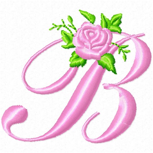 Floral Alphabet Embroidery Cursive Letters With Roses – Complete Design A to Z – Digital File - Etsy