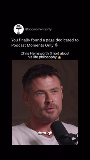 POD MOMENTS ONLY on Instagram: "@jayshetty @jayshettypodcast Full episode on YouTube Chris Hemsworth, known worldwide as Thor, shares the best advice he has ever received during this podcast moment. He credits his mother for teaching him kindness and compassion, explaining how those simple values shaped his character, career, and decisions long before fame, success, or public recognition entered his life forever. He describes this advice as his north star, guiding how he treats others and himsel