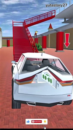 My foot got stuck on the escalator. 😱 #sakuraschoolsimulator #sakura #shorts