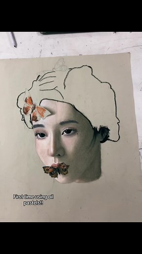 I’m used to color pencil so it’s definitely different #art #targetedaudience #love