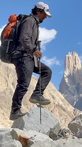 Walking beneath the mighty Trango Tower — one of Earth’s most iconic granite walls.A moment that humbles the soul and lifts the spirit. #TrangoTower #Karakoram #Baltistan #PakistanMountains #GraniteGiants #AdventureCulture #WanderLustPakistan #HimalayasAndKarakoram #ClimbersParadise #MountainLife #ExplorePakistan | Muhammad Arif Baltistani