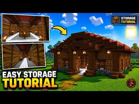 Minecraft: How to Build a Storage House Tutorial [Bedrock/Java]