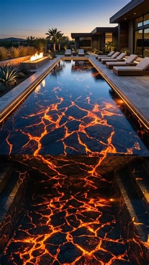 Lava swimming pool transformation