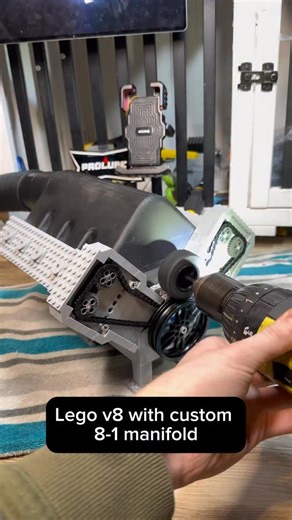 @crs_engines on Instagram: "Using a 3-D printed intake manifold on my Lego V8 engine build"