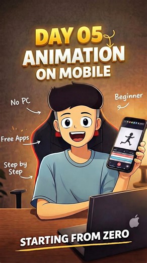 Day - 05 of learning animation on mobile || Outline