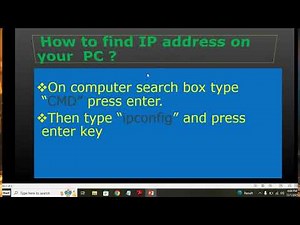 How To Find IP Address of your PC in 1 min