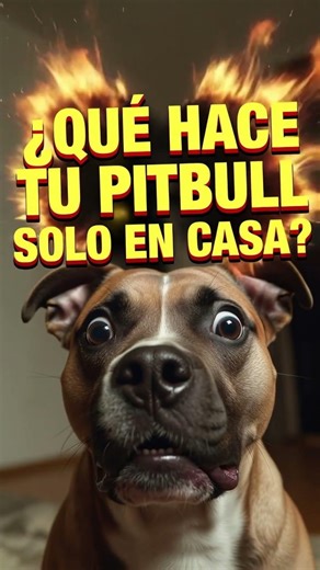 ¡OH NO! Mi pitbull solo en casa #perros