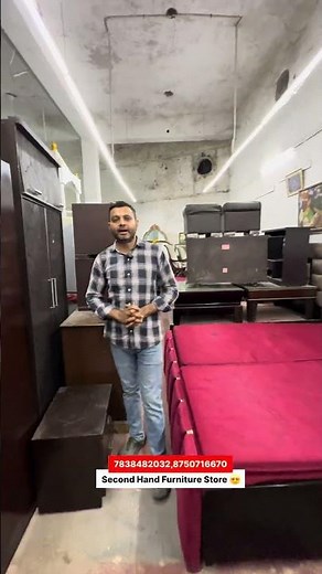 Second Hand Furniture Store 😍#sofamarket #cheapestluxurysofa #furnituremarket #doublebed #furniture