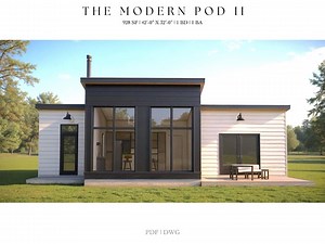Modern Cabin Floor Plans: 928 SQ FT Tiny House (digital Download) - Etsy