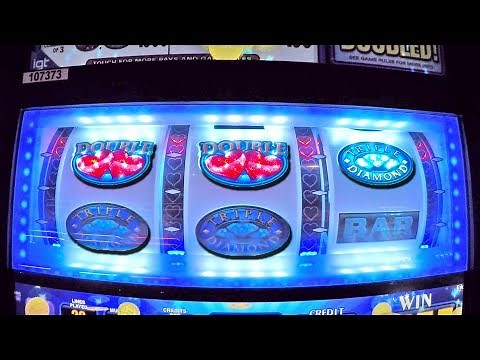 Awesome WIN on Triple Double Diamond Slot Machine & Live Play!