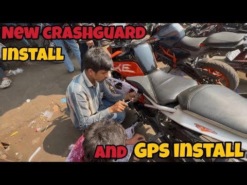 KTM DUKE 390 bs4 NEW￼ CRASHGUARD INSTALL AND GPS TRACKER INSTALL