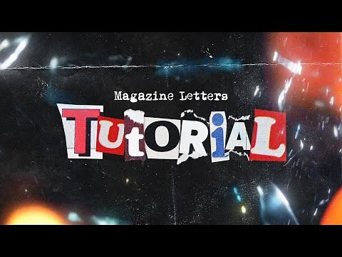 Magazine Letter Text Tutorial