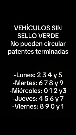 Restricción Vehicular 2025 en Santiago de Chile