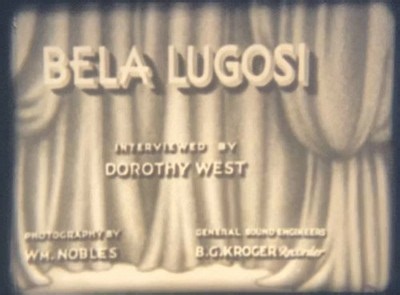 Bela Lugosi On “Intimate Interviews” (1931) Super 8mm Film, Sound, Dorothy West  | eBay UK