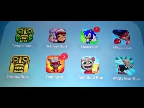 Characters in Temple run 2, Subway Surfers, Sonic dash, Ladybug, Temple Run, Tom Hero, Tom Gold run